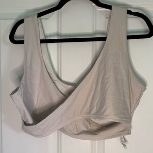 Fabletics Cream Wrap Bra